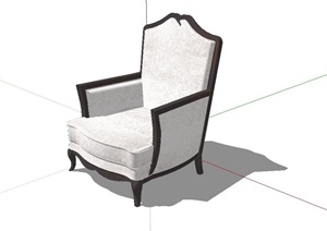 某现代简欧风格座椅设SU(草图大师)模型