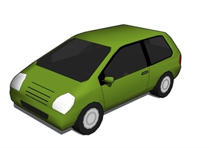 现代绿色小型汽车设计SU(草图大师)模型