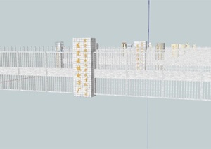 厂房铁栏杆大门设计合集SU(草图大师)模型