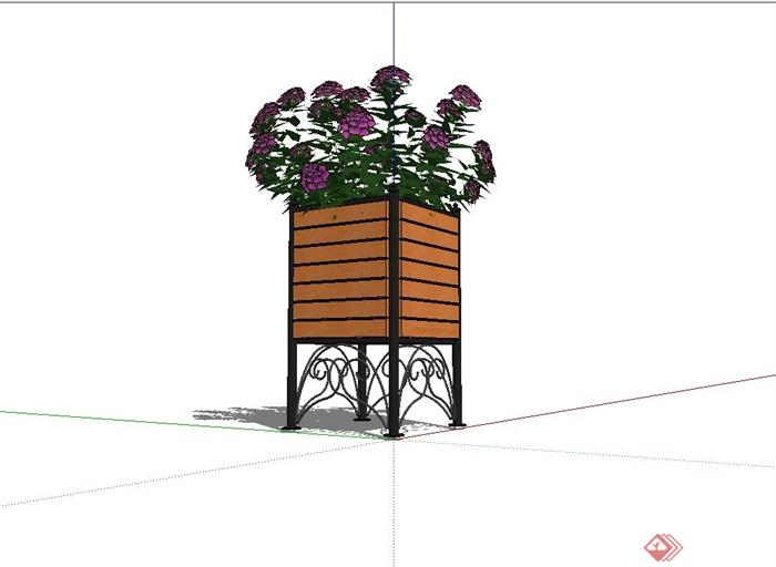 某广场欧式花箱设计su模型(3)
