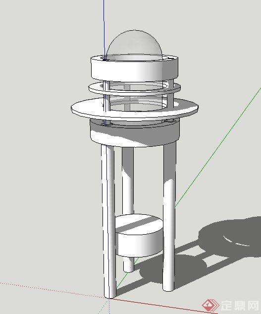 园林景观灯塔设计SU模型(1)