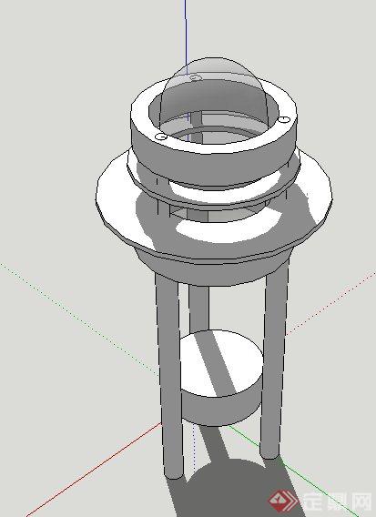园林景观灯塔设计SU模型(2)