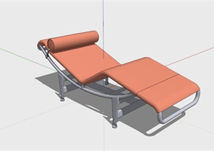 现代户外休闲躺椅设计SU(草图大师)模型