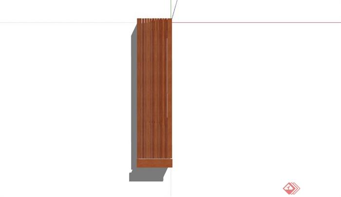 户外木条椅子坐凳设计SU模型(2)