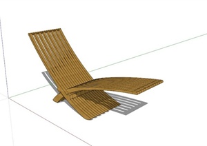 现代户外交叉型椅子设计SU(草图大师)模型