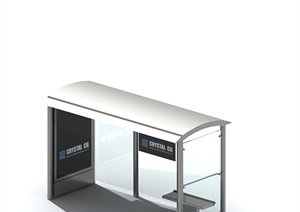 关系的公交车站候车廊架设计3DMAX模型