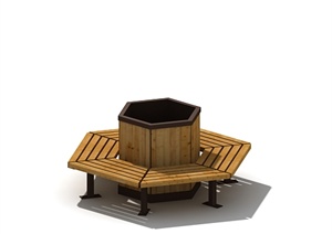 树池坐凳设计3DMAX模型