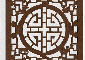 15款木质中式窗子花纹设计SU(草图大师)模型