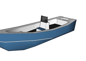 现代水上快艇设计SU(草图大师)模型