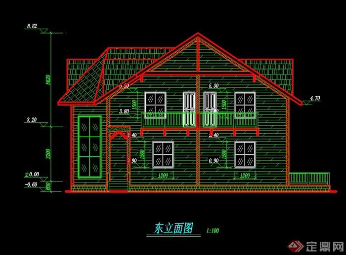 北美木房屋建筑设计cad施工图(1)