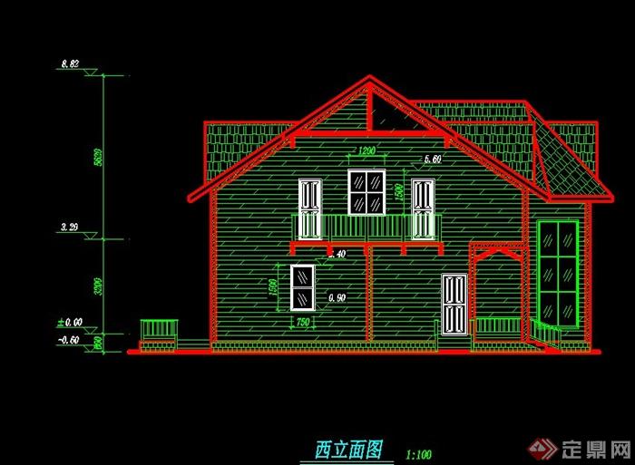 北美木房屋建筑设计cad施工图(2)