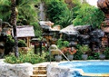 中庭景观,露天泳池,景石假山,盆栽