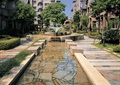 中庭景观,喷泉,园路,水池