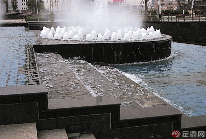 喷泉水池,台阶水景