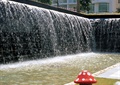 跌水景观,蘑菇雕塑,跌水池