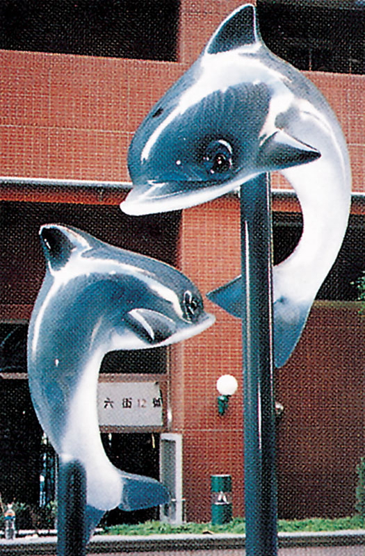 海豚,动物雕塑