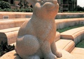 兔子雕塑,动物雕塑,台阶