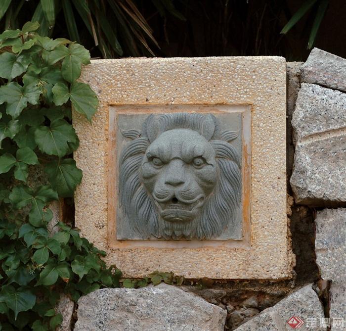 狮子头雕塑