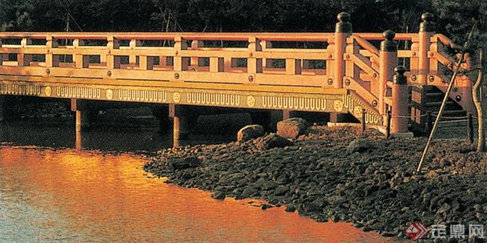 木桥设计,木栈道桥,栏杆围栏