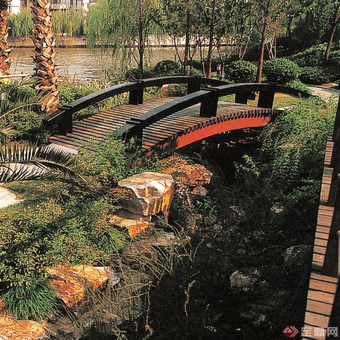 水池景观,园桥设计,拱桥景观