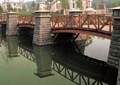 水池景观,园桥设计,拱形园桥