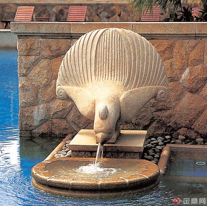 喷水雕塑,雕塑小品,水池景观