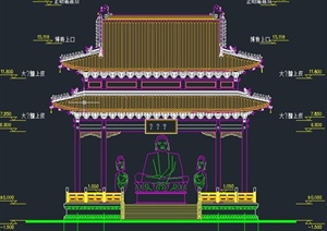 古典中式亭子设计CAD施工图