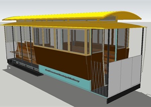 现代列车休息室设计SU(草图大师)模型