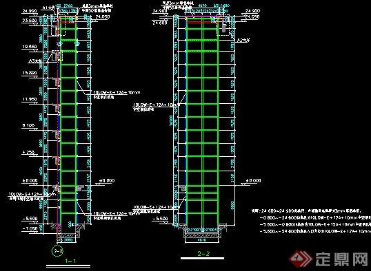 上海某公司科观光电梯建筑及钢结构施工CAD图纸(3)