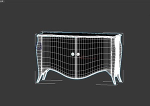 欧式不锈钢柜子设计3d模型