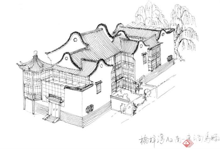 三层仿古商城会所建筑设计CAD施工图(1)