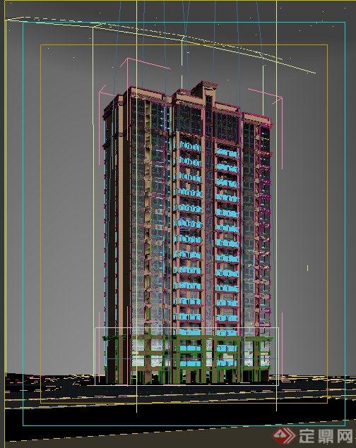 洋房别墅高档小区综合建筑设计3DMAX模型(7)