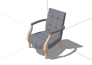 某欧式风格沙发靠椅设计SU(草图大师)模型