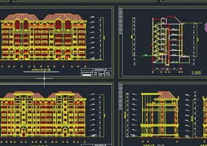 欧式多层住宅建筑设计CAD施工图