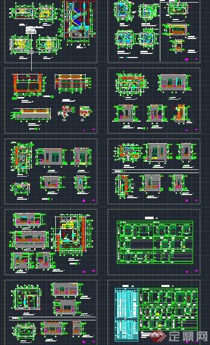 三层欧式风格别墅建筑设计CAD施工图(3)