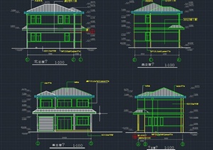多套两层住宅建筑设计CAD施工图