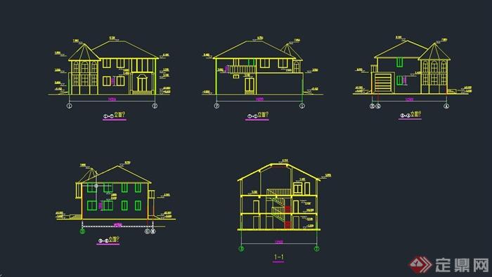 某两层住宅建筑设计CAD结构图(1)