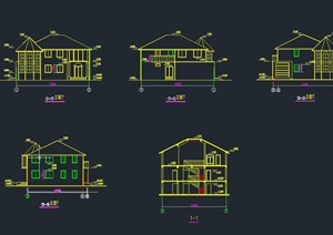 某两层住宅建筑设计CAD结构图
