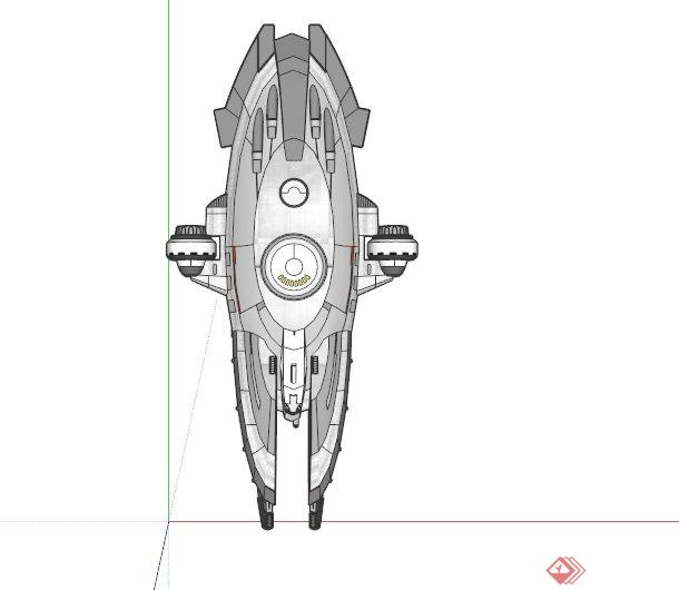 现代大型太空飞船设计SU模型(2)