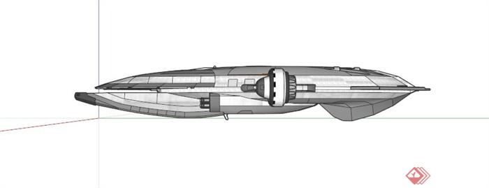 现代大型太空飞船设计SU模型(3)