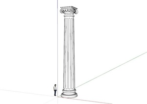 欧式景观罗马柱设计SU(草图大师)模型