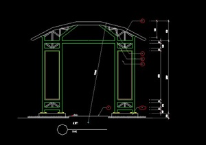 欧式拱形大门设计CAD施工图