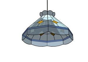 现代彩色玻璃吊灯设计SU(草图大师)模型