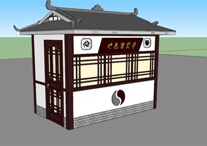 古典中式售货亭子SU(草图大师)模型