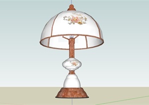 现代中式台灯设计SU(草图大师)模型