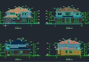 某两层郊区别墅建筑设计CAD施工图