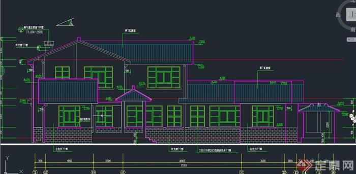 古典中式两层别墅设计CAD详图(1)