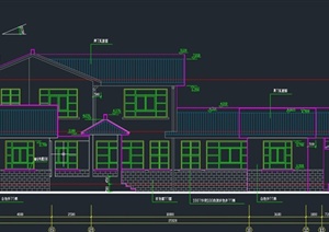 古典中式两层别墅设计CAD详图
