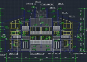 多层资兴联体别墅建筑设计CAD施工图