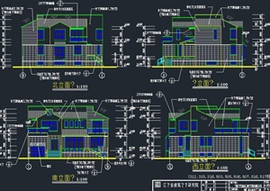 两层别墅建筑规划设计CAD图